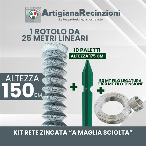 Kit rete zincata maglia - rete, “a