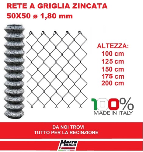 Rete zincata 50x50 - mt,
