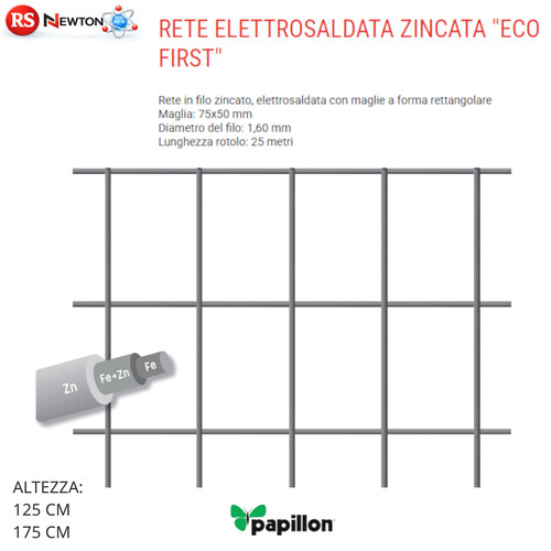 Rete elettrosaldata zincata - zincata, 25